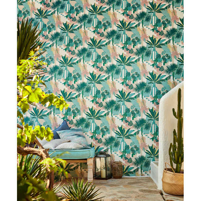 clarke & clarke - malindi - charcoal wallpaper - w0186/01.cac.0