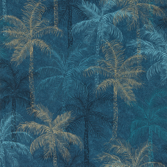 clarke & clarke - palmyra - midnight wallpaper - w0189/02.cac.0