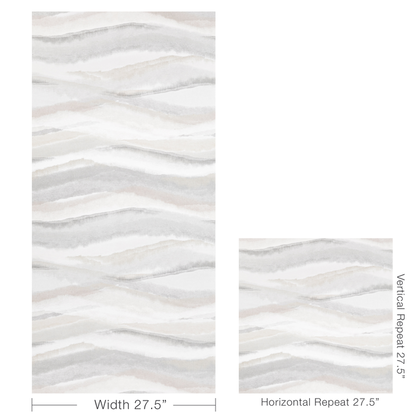 Kravet Couture - Striate wallpaper - Platinum - W3827.11.0