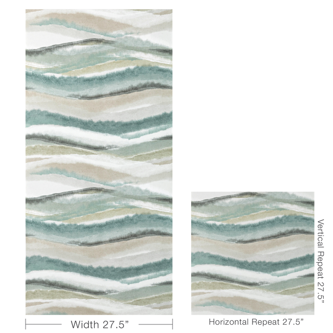 kravet couture - striate wallpaper - jade - w3827.316.0