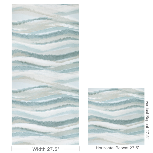 kravet couture - striate wallpaper - chambray - w3827.511.0