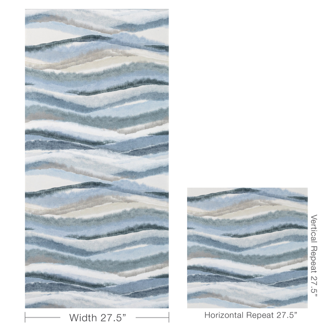 kravet couture - striate wallpaper - indigo - w3827.516.0