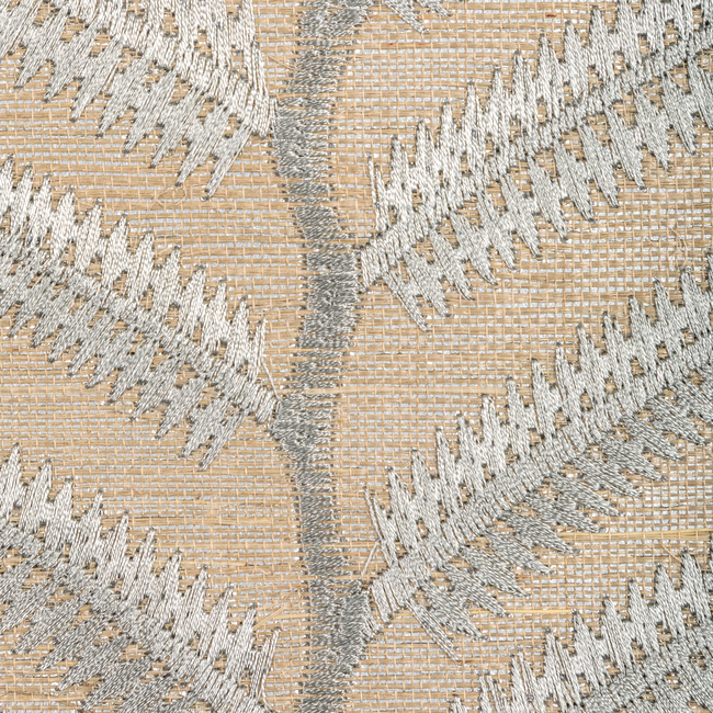 kravet couture - plantae emb sisal - grey - w3834.1611.0