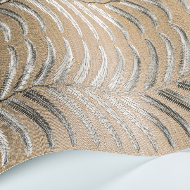 kravet couture - plantae emb sisal - grey - w3834.1611.0