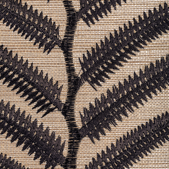 kravet couture - plantae emb sisal - noir - w3834.8106.0