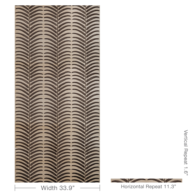 kravet couture - plantae emb sisal - noir - w3834.8106.0