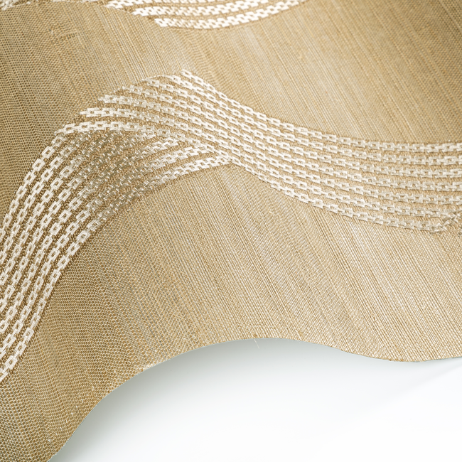 kravet couture - chainlink emb sisal - gold - w3835.416.0