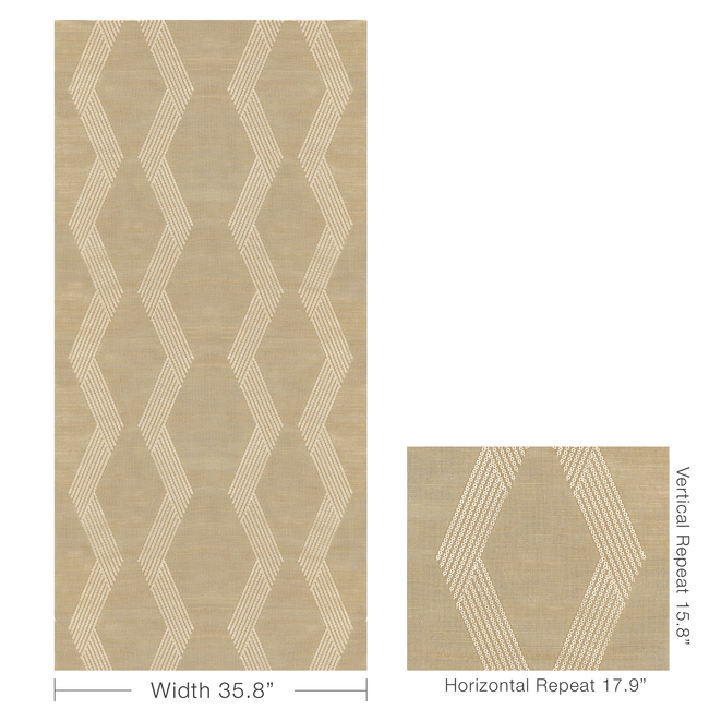 kravet couture - chainlink emb sisal - gold - w3835.416.0