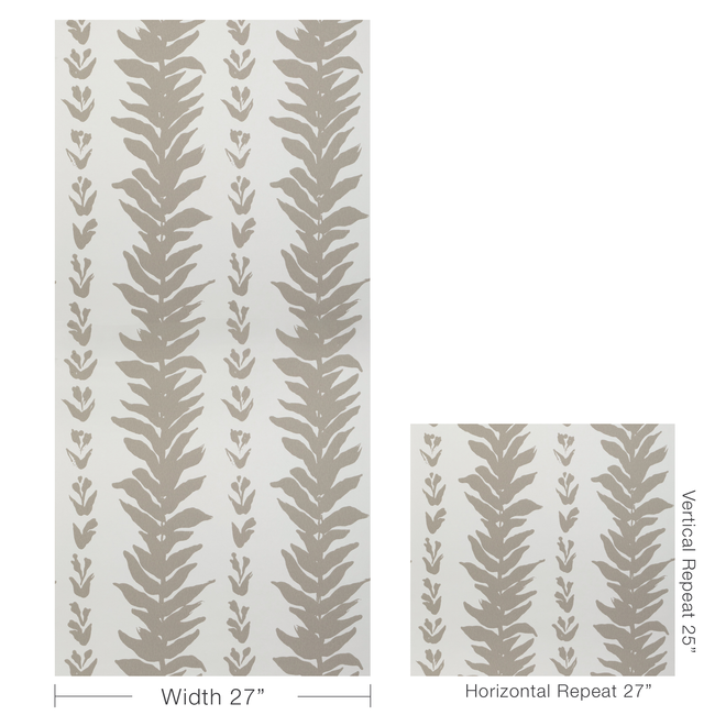 kravet couture - climbing leaves wallpaper - fawn - w3937.106.0