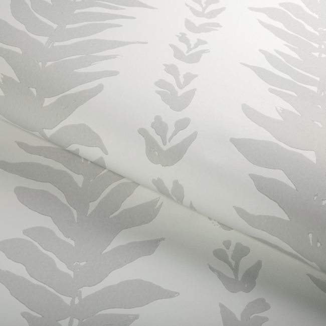 kravet couture - climbing leaves wallpaper - stone - w3937.11.0