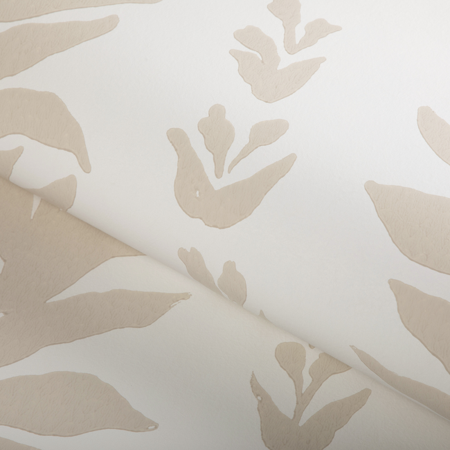 kravet couture - climbing leaves wallpaper - linen - w3937.16.0