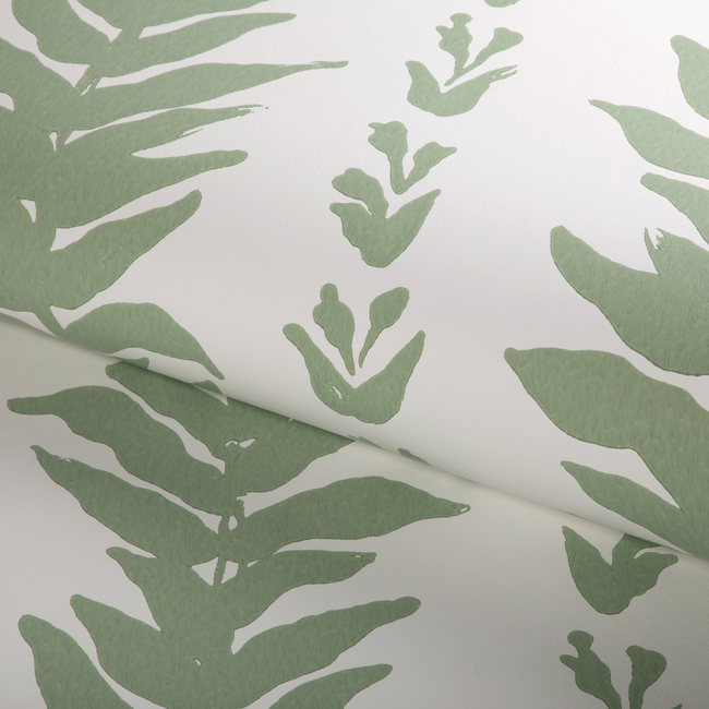 kravet couture - climbing leaves wallpaper - sage - w3937.30.0