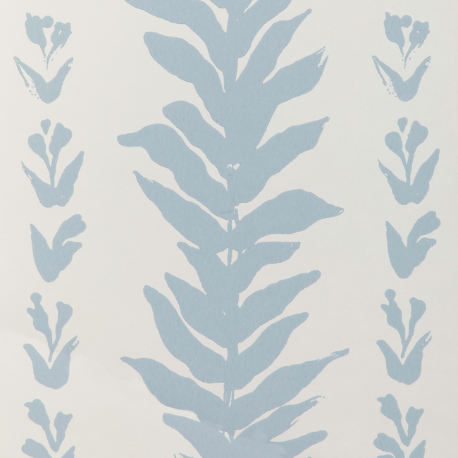 kravet couture - climbing leaves wallpaper - chambray - w3937.51.0