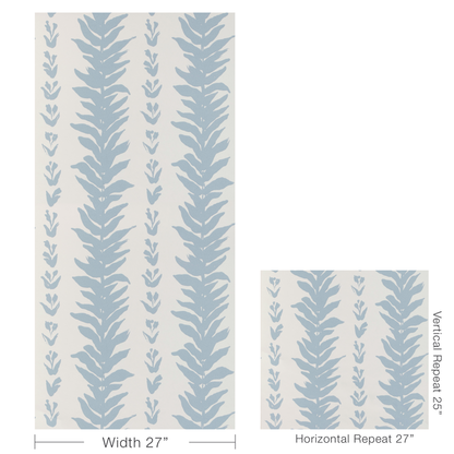 Kravet Couture - Climbing Leaves wallpaper - Chambray - W3937.51.0