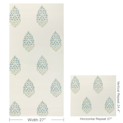 Kravet Couture - Atelier Paisley wallpaper - Blue Sage - W3938.315.0