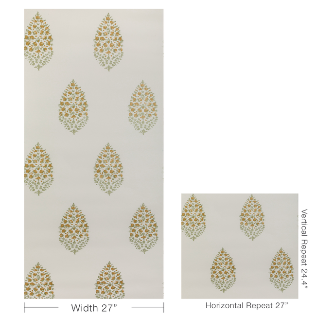 kravet couture - atelier paisley wallpaper - wheat - w3938.316.0