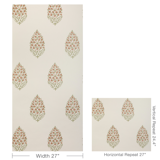 kravet couture - atelier paisley wallpaper - clay - w3938.317.0