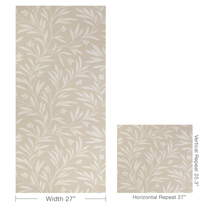 kravet couture - wispy vines wallpaper - linen - w3939.16.0