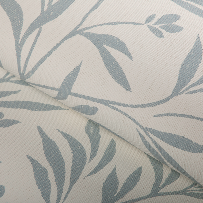 kravet couture - wispy vines wallpaper - chambray - w3939.51.0