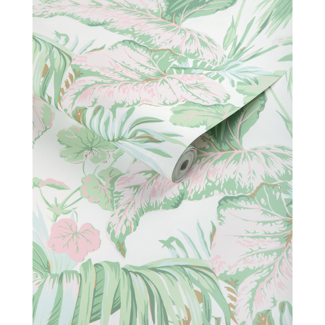 kravet couture - yasuni wallpaper - pink palm - w4145.317.0