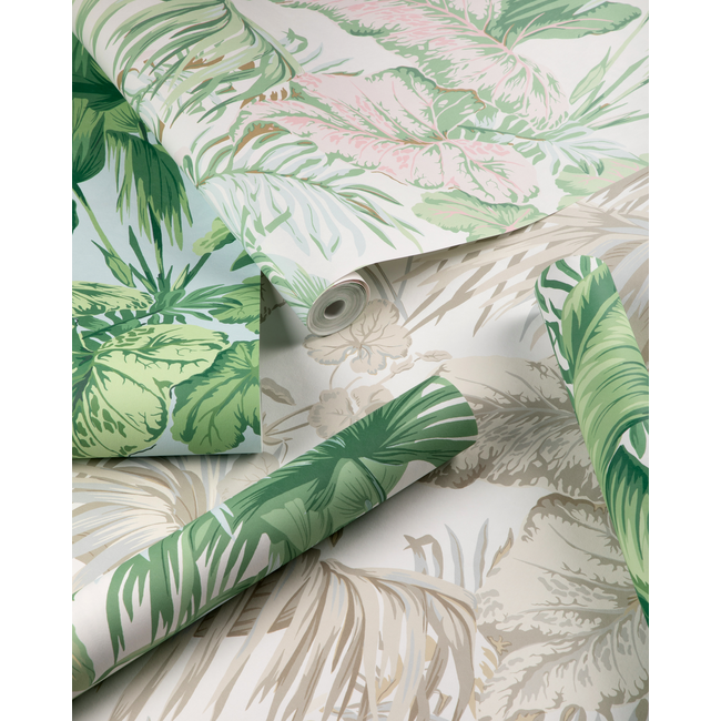 kravet couture - yasuni wallpaper - pink palm - w4145.317.0