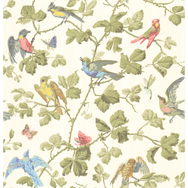 cole & son - winter birds - multi-coloured - 100/2006.cs.0