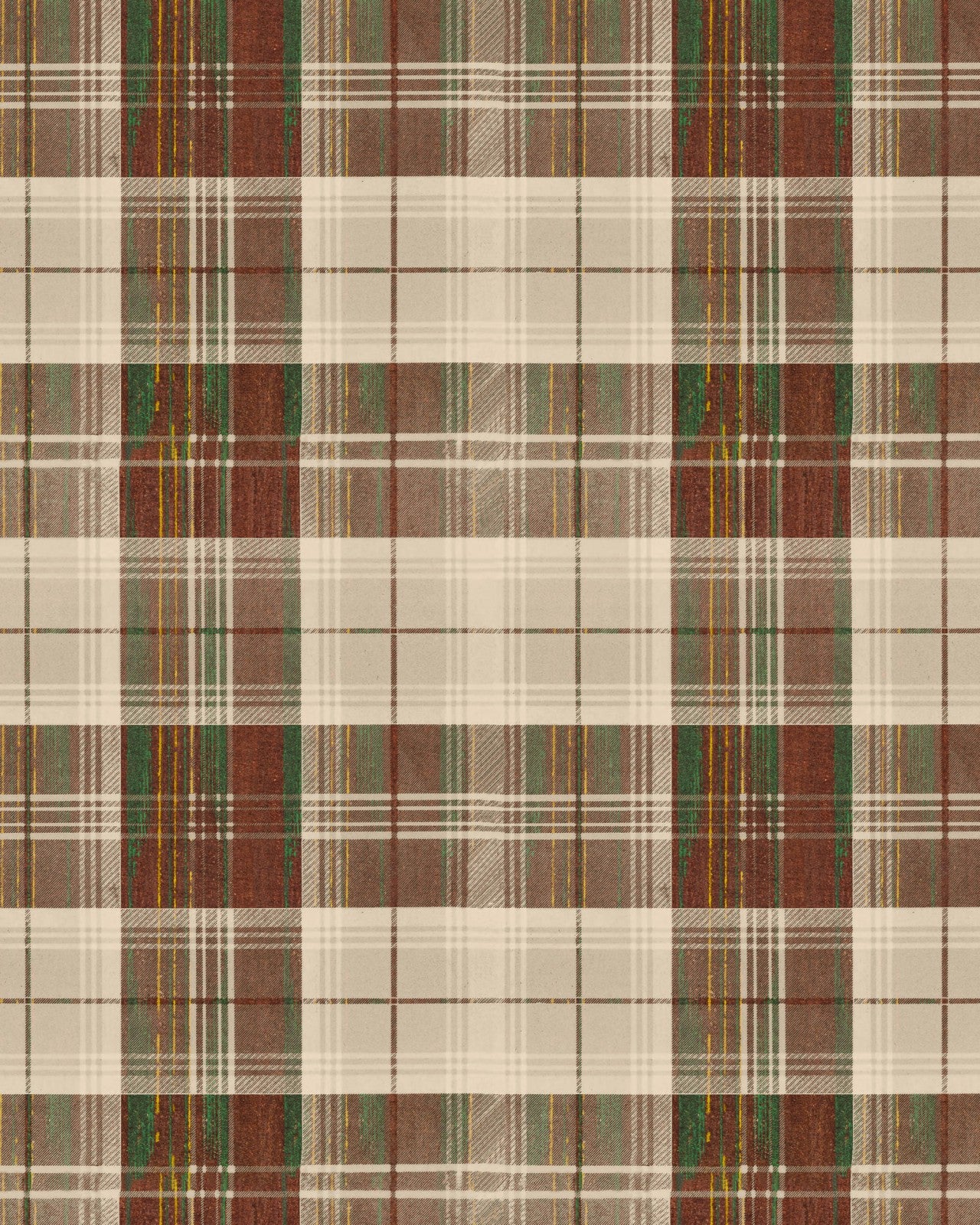 countryside plaid leather wallpaper