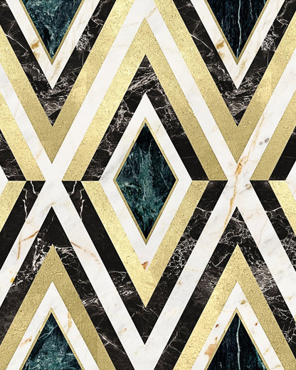 DIAMONDS in Brass Metallic edition Wallpaper