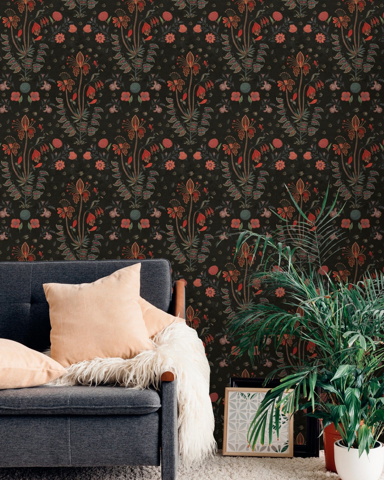 gypsy anthracite wallpaper