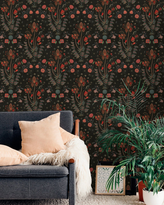 GYPSY Anthracite Wallpaper