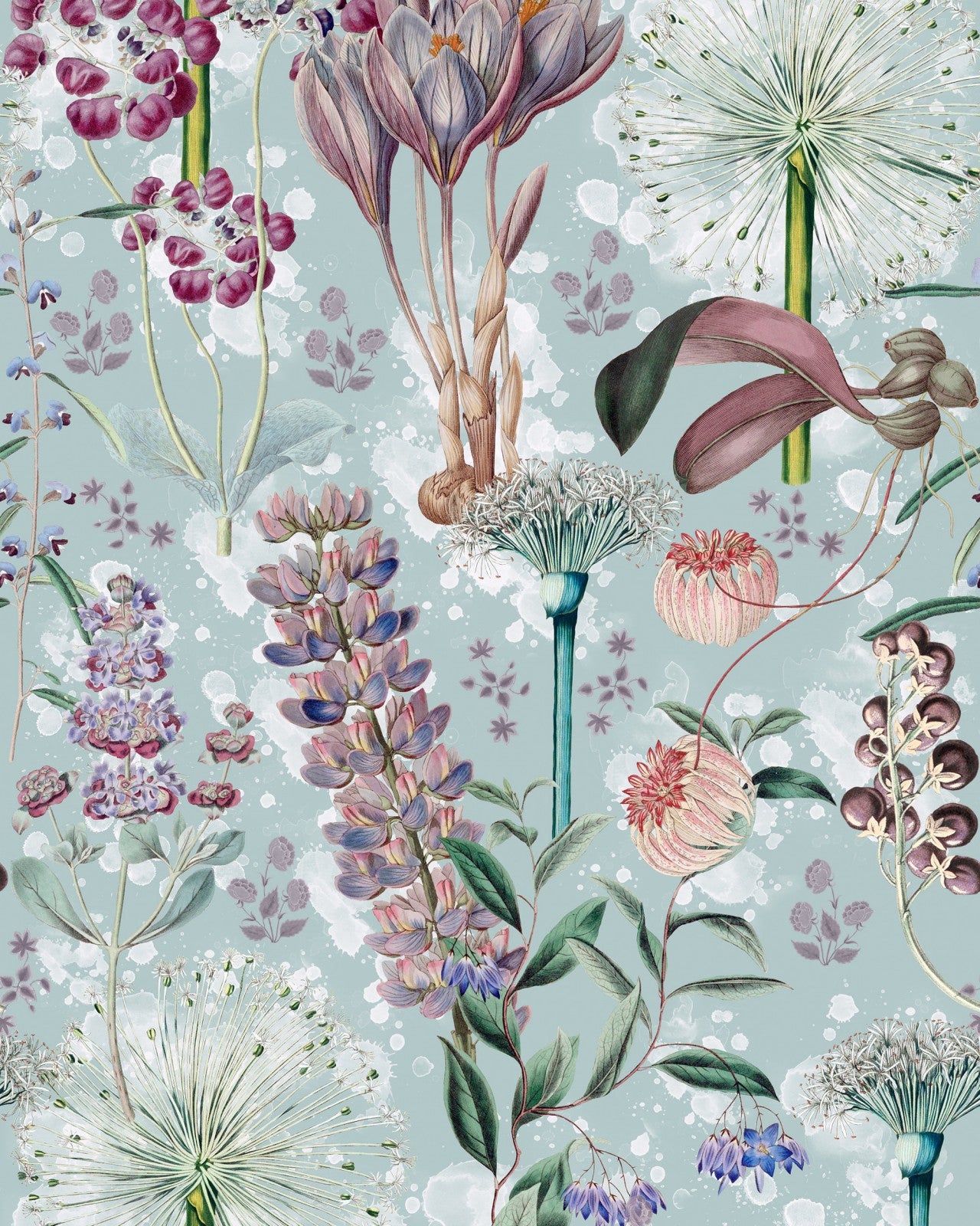 garden of eden aquamarine wallpaper