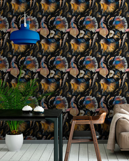 Mind The Gap - GOLDFISH Anthracite Wallpaper - WP20301