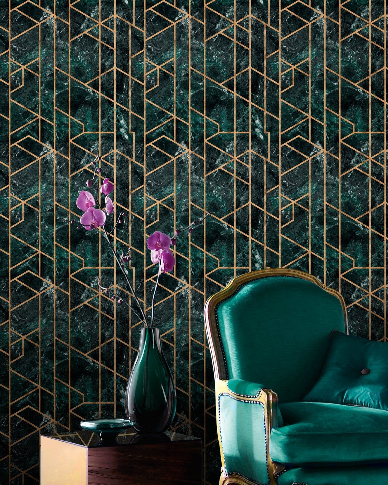 gramercy emerald  wallpaper