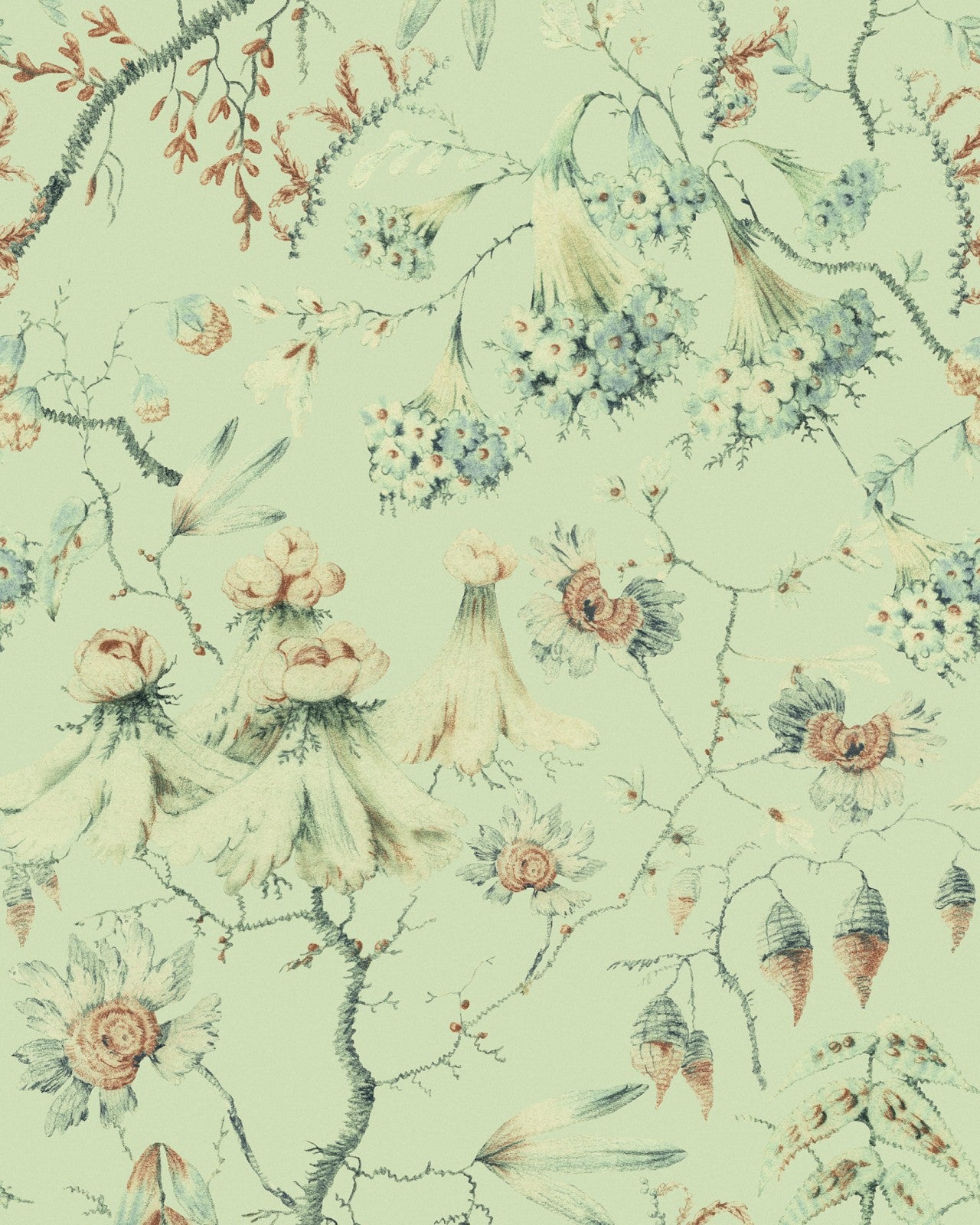 grandma's tapestry green wallpaper