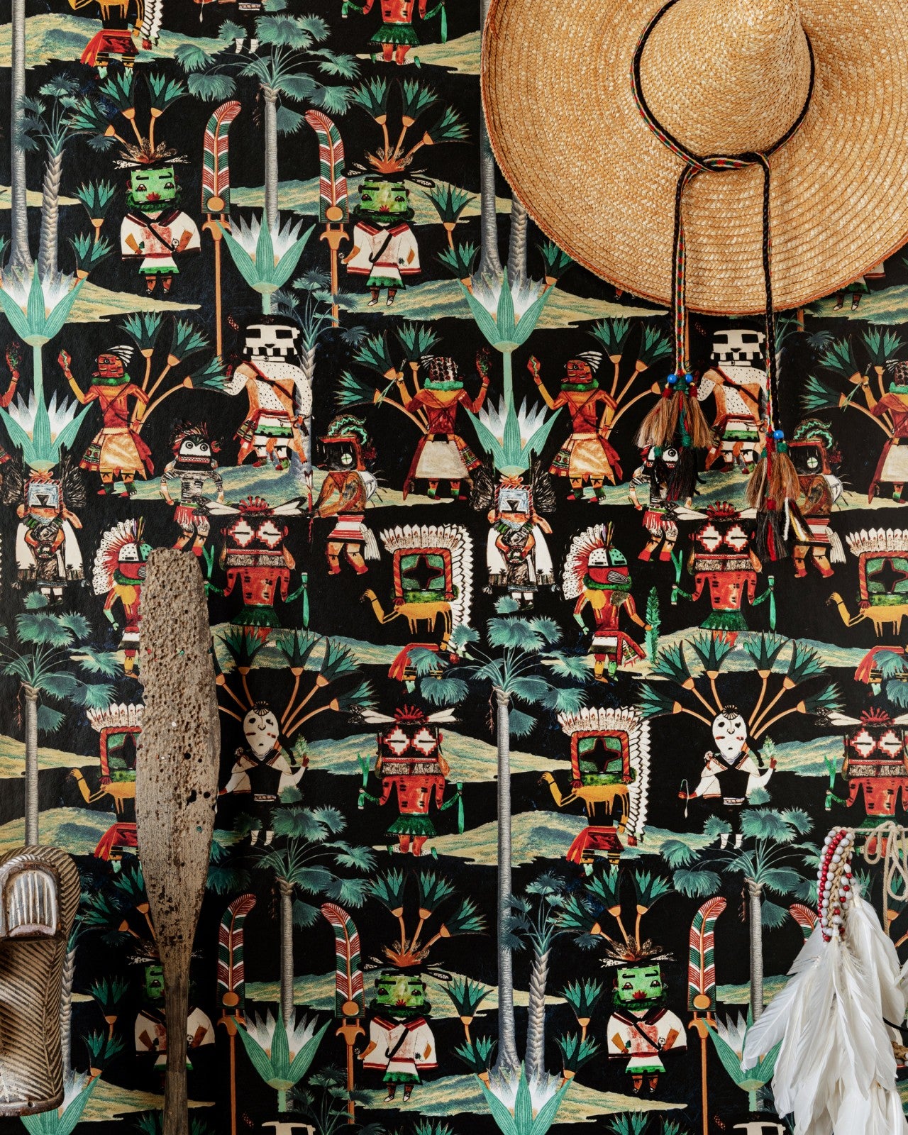 hopi spirit anthracite wallpaper