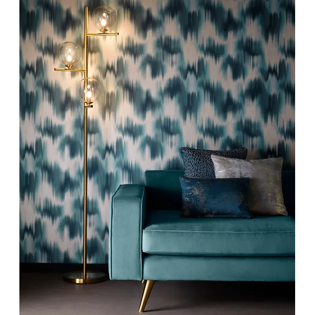 clarke & clarke - colorante - teal wallpaper - w0165/03.cac.0