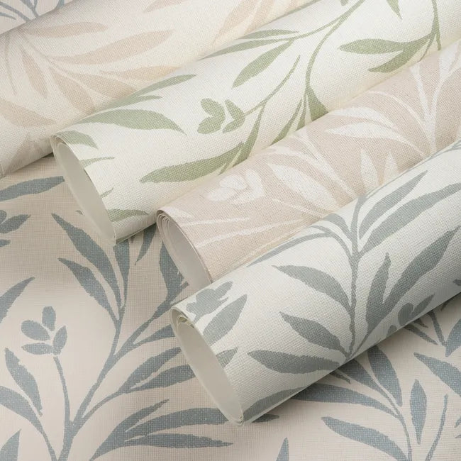 kravet couture - wispy vines wallpaper - natural - w3939.161.0