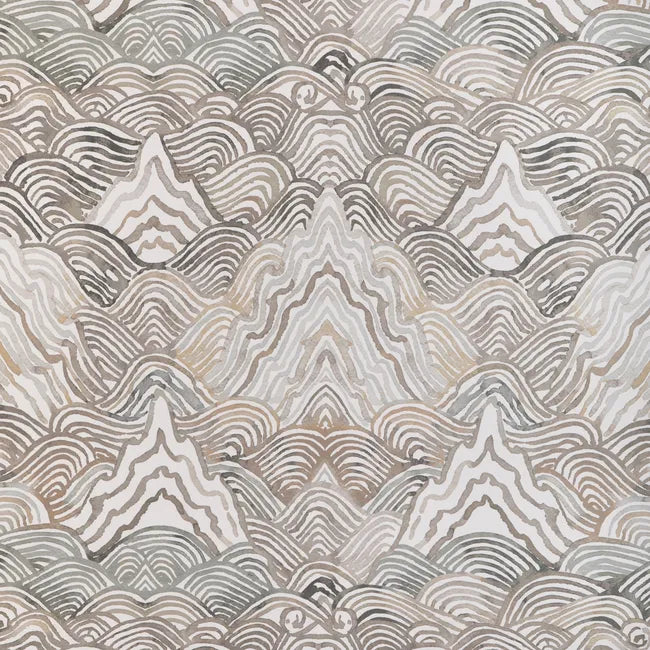 kravet couture - shangri la wallpaper - stone - w4150.52.0