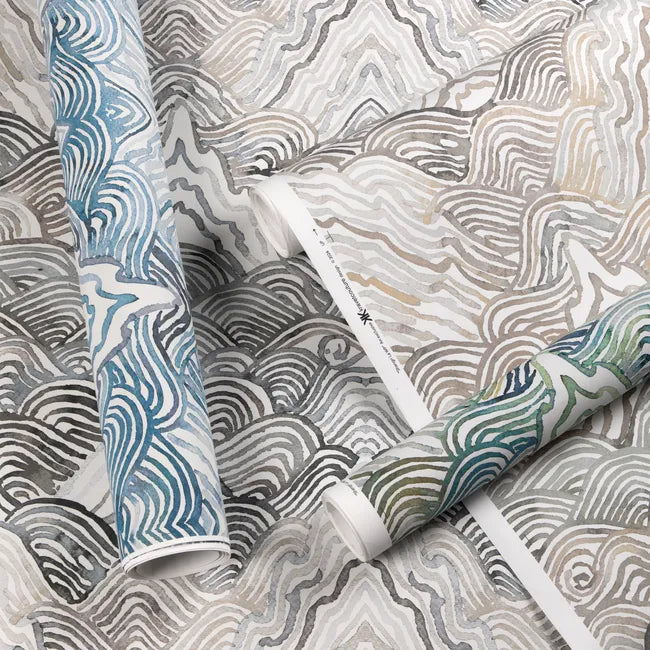 kravet couture - shangri la wallpaper - stone - w4150.52.0