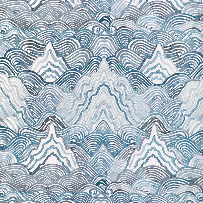 kravet couture - shangri la wallpaper - indigo - w4150.550.0