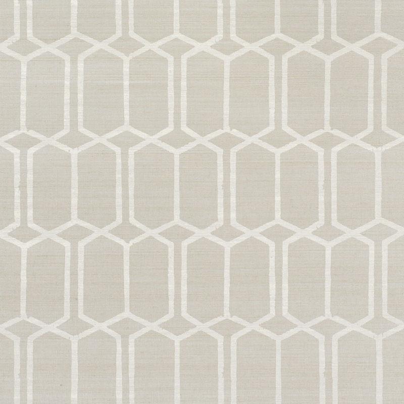 schumacher - modern trellis hemp shimmer - 5010110