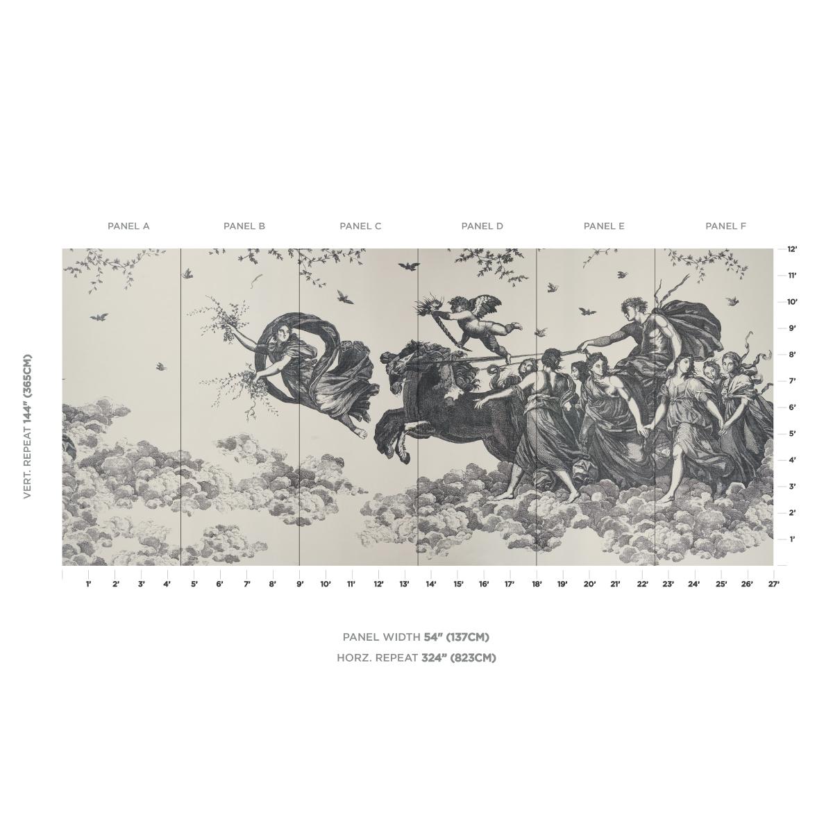 schumacher - chariot of dawn toile panel set - 5011500