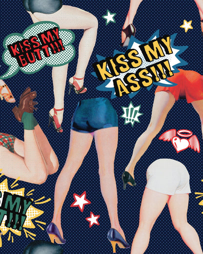 KISS MY ASS Indigo Wallpaper