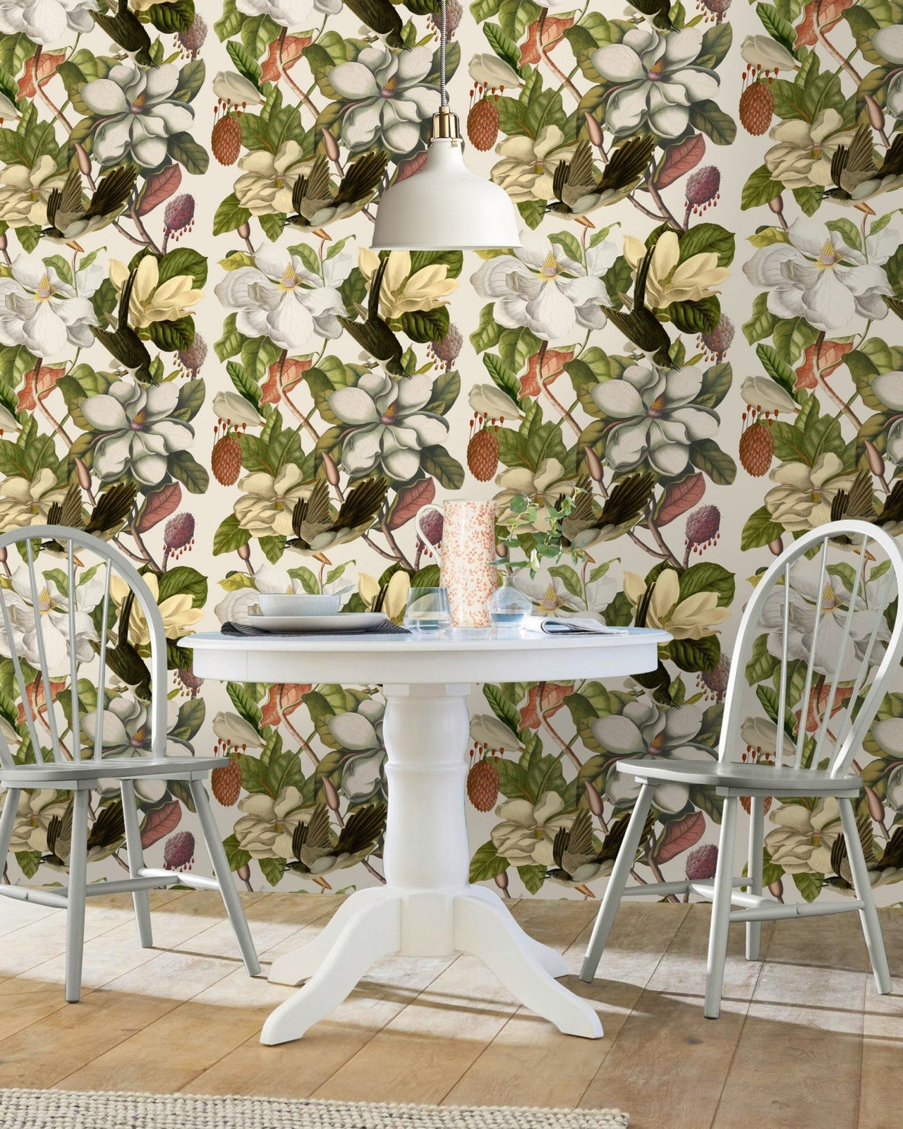 magnolia taupe wallpaper