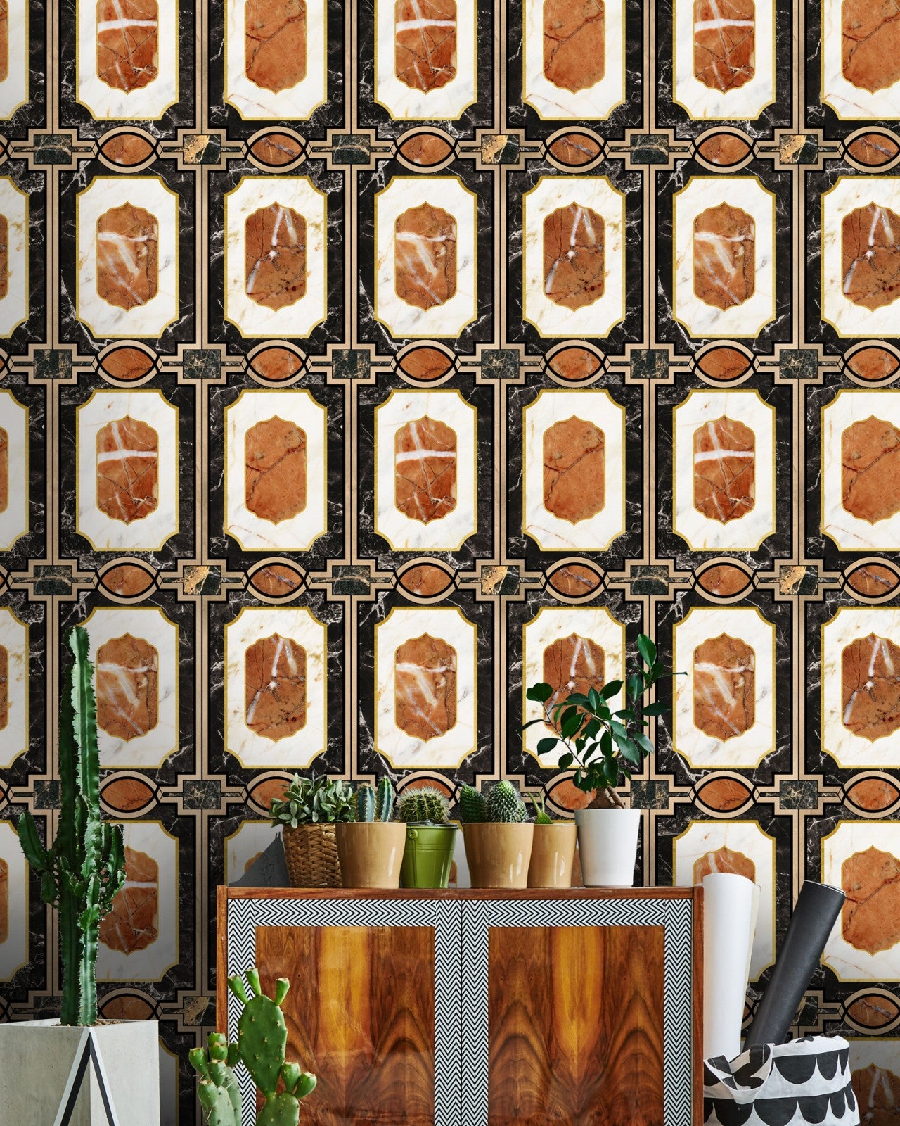 waldorf ochre wallpaper