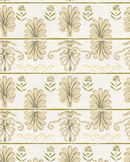 MYKONOS VILLA MOTIF Taupe Wallpaper