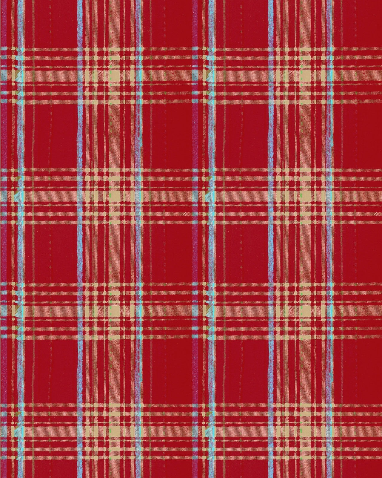 seaport plaid red wallpaper