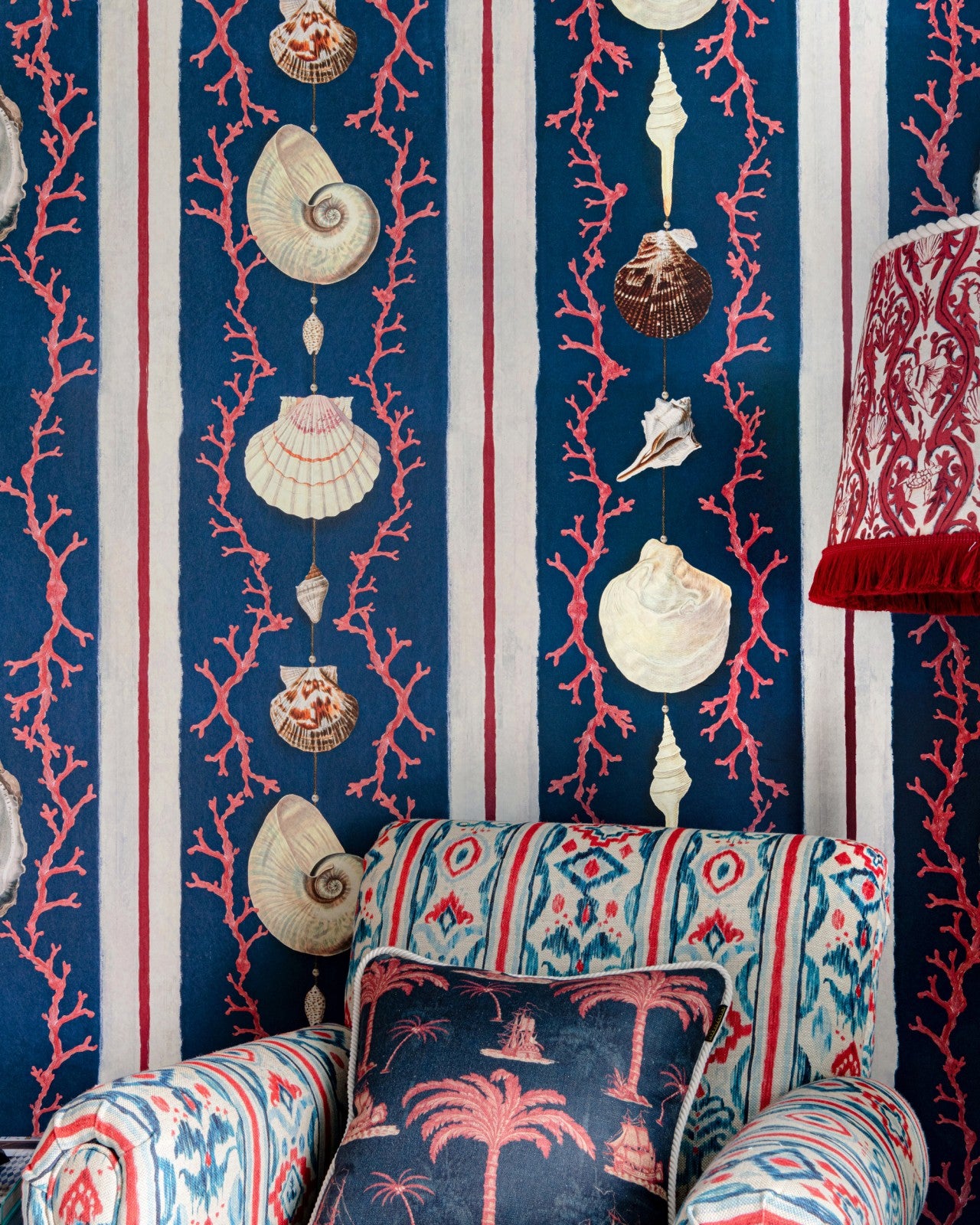 coquillage samba red wallpaper