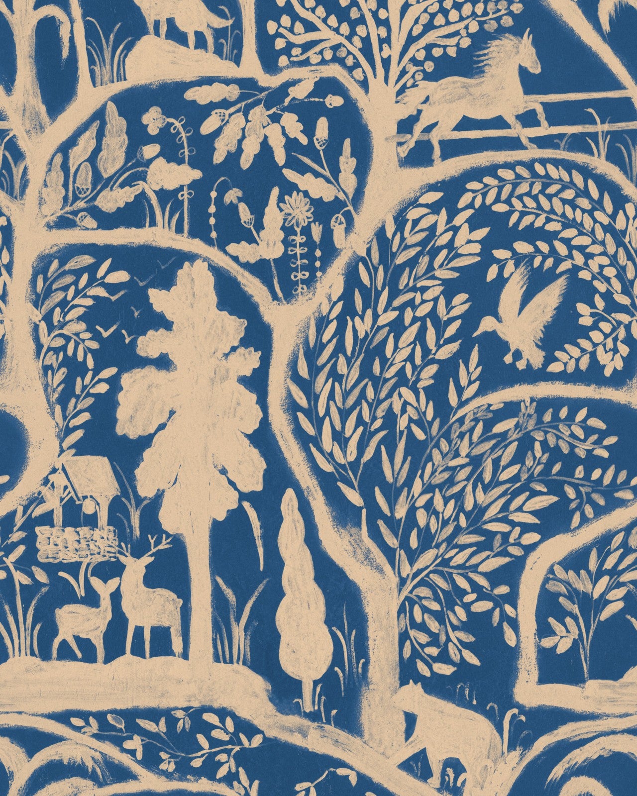 the enchanted woodland twilight wallpaper