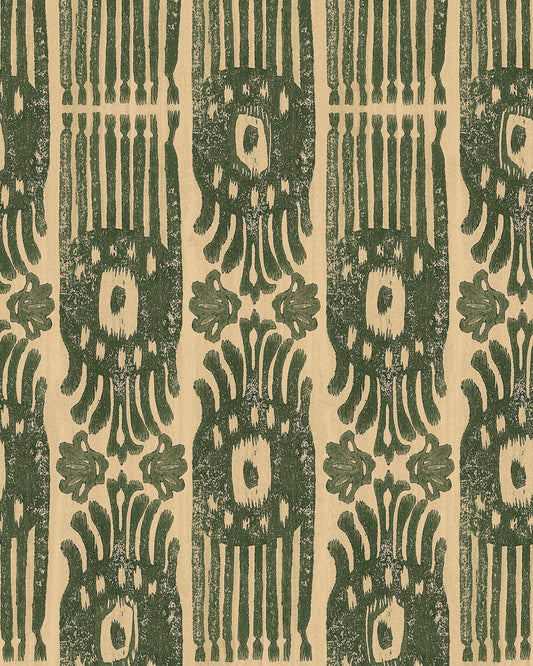 TRIBAL IKAT Myrtle Wallpaper